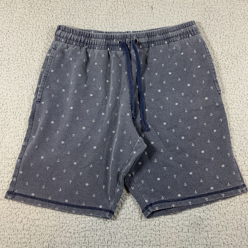Retrofit Brand Mfg Men's AOP Nautical Summer Pull-On Shorts Size L Beachy Casual